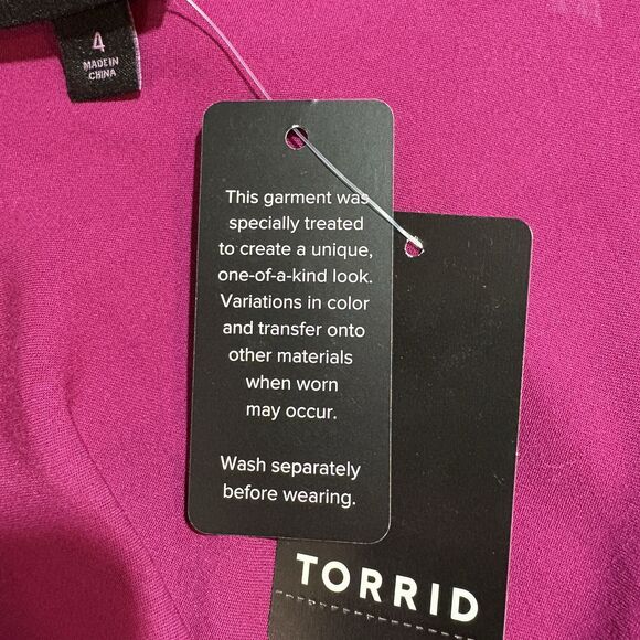 Torrid Ava Stretch Challis Cami 4 Pink Sleeveless Tank Top Plus Size Boho Summer - Picture 5 of 10